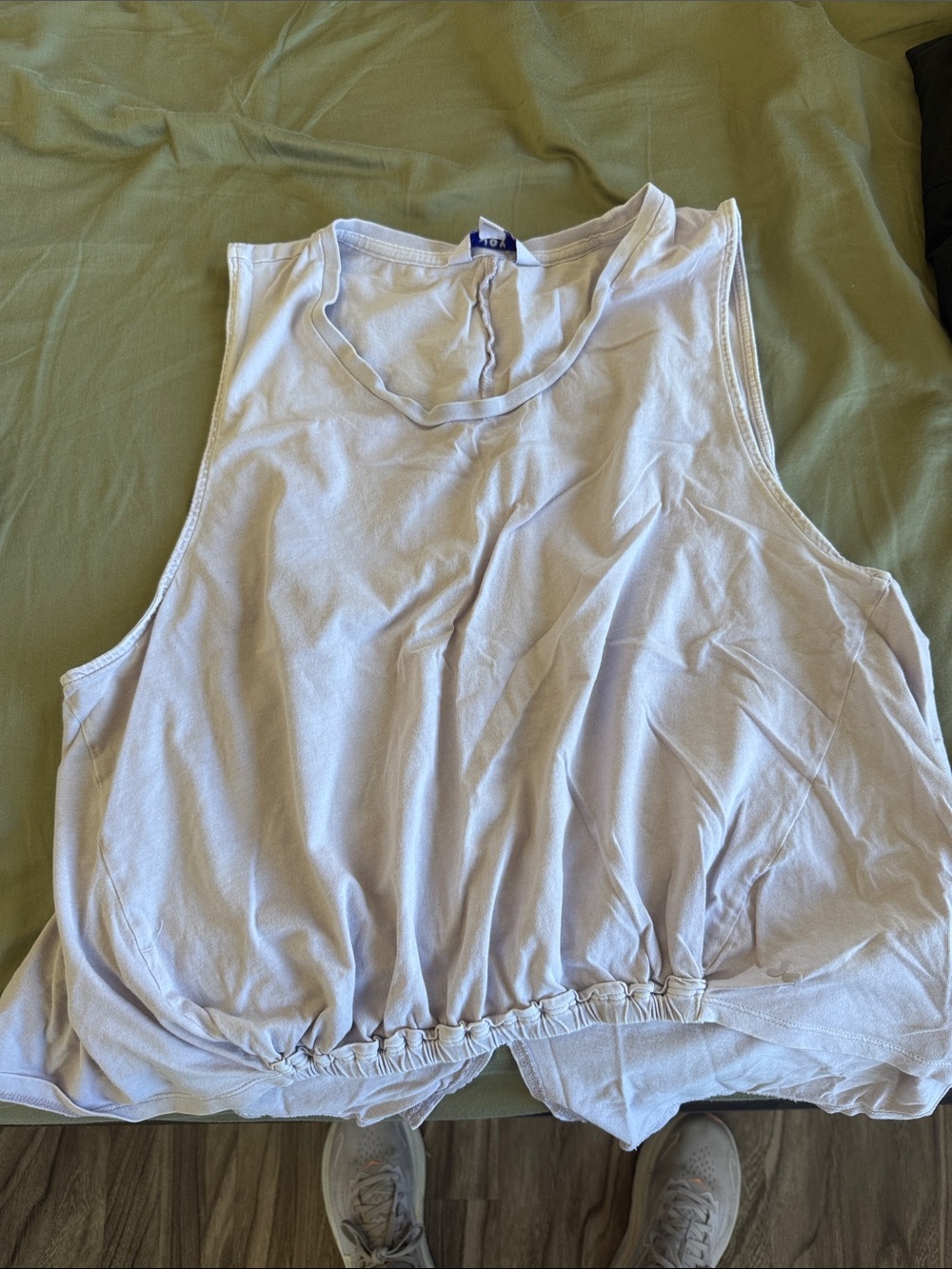 JoyLab Light Lavender Elastic-Hem Crop Tank - Women